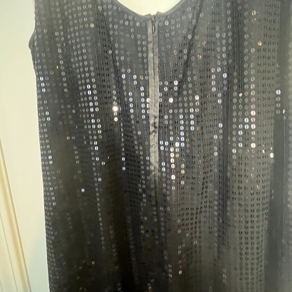 New York & Company Dress‎ Womens 16 Sleeveless Black Sequin Lined NEW YEARS EVE - Picture 6 of 12